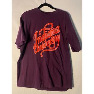 Vintage 80s Salem IU Indiana University Maroon Graphic Shirt Crewneck Mens Large